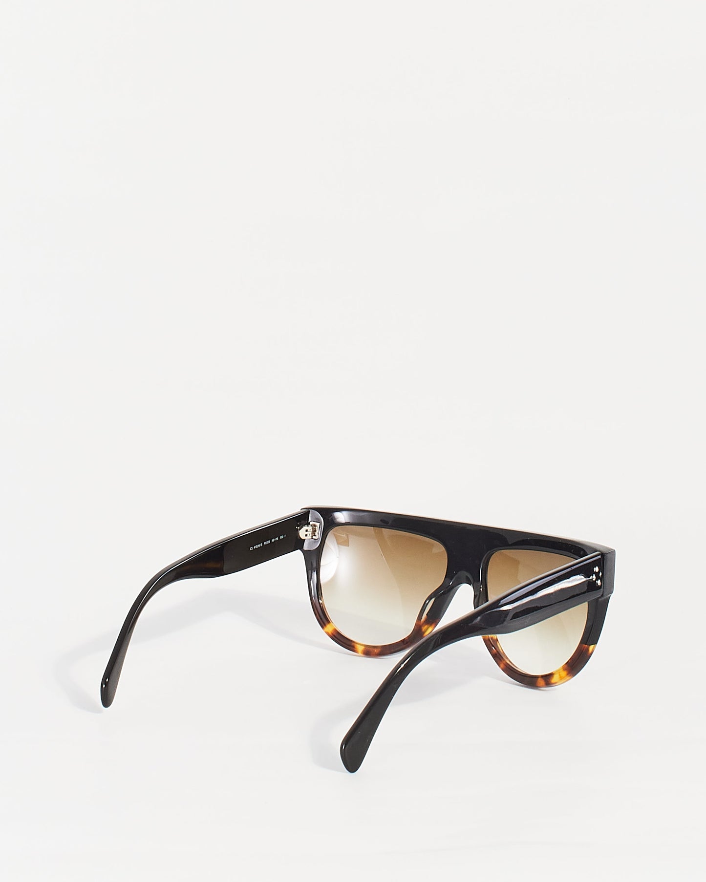 Celine Black & Tortoise Shell Two Tone CL41026 Shield Sunglasses