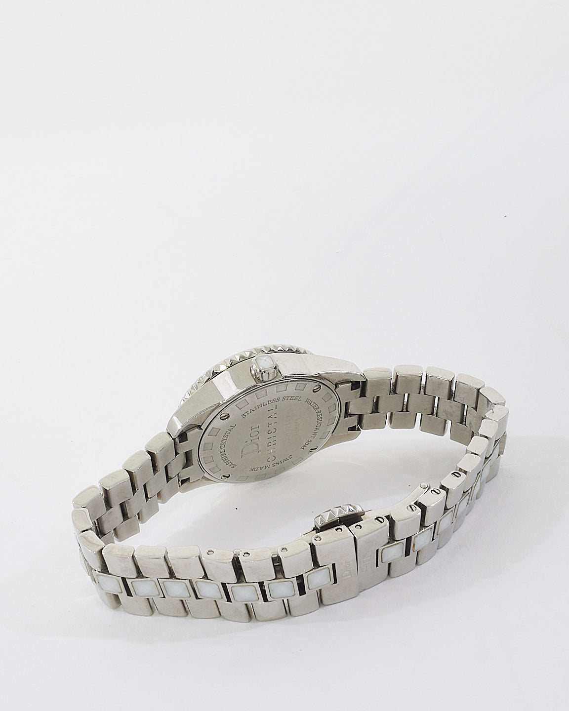 Dior Stainless Steel Diamond Crystal Sapphire 29mm Quartz Watch