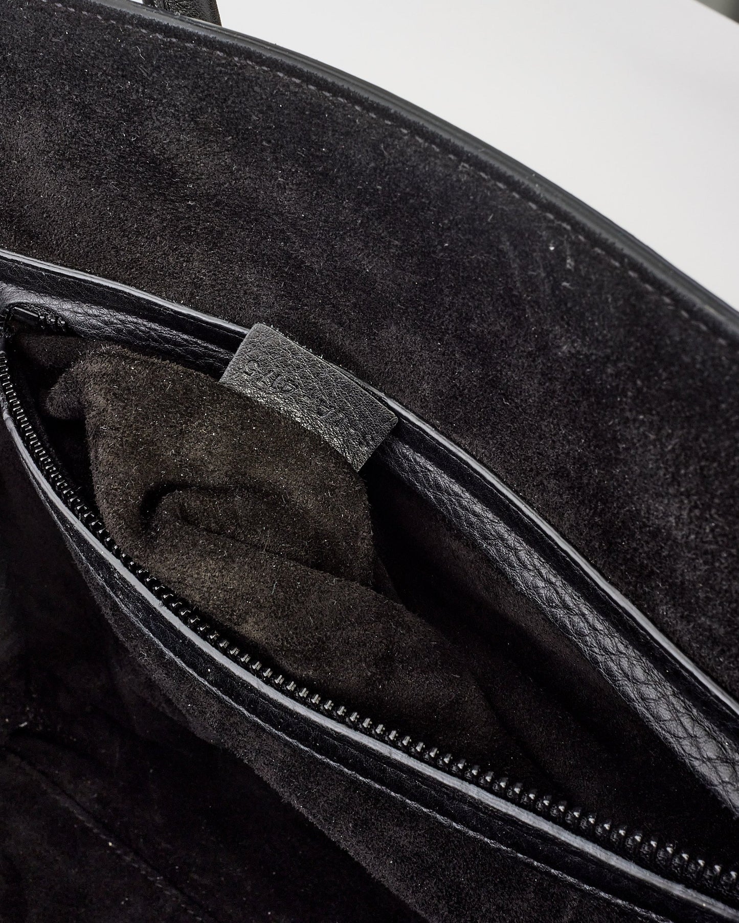 Celine Black Leather Phantom Luggage Medium Tote Bag