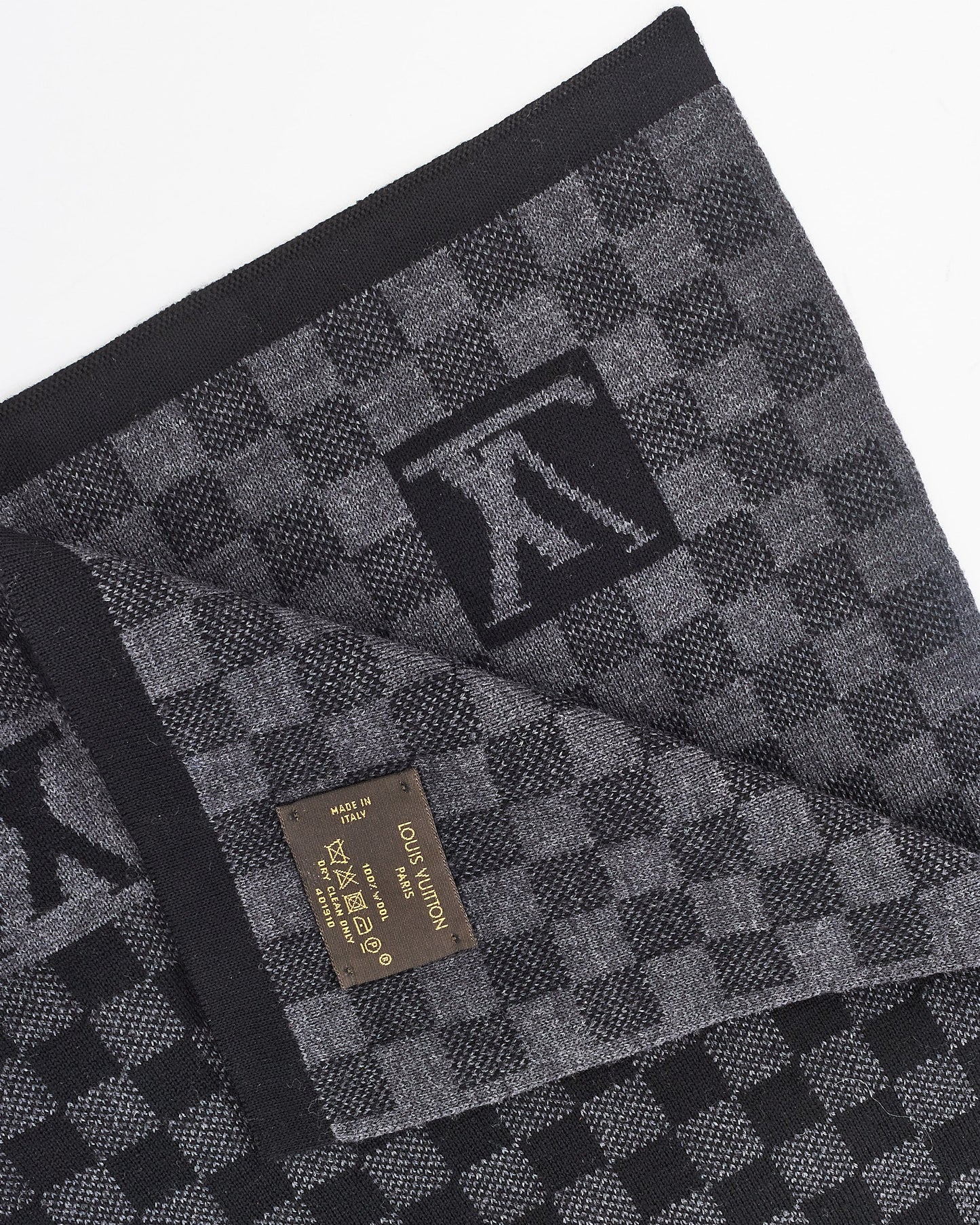 Louis Vuitton Damier Graphite Wool Scarf