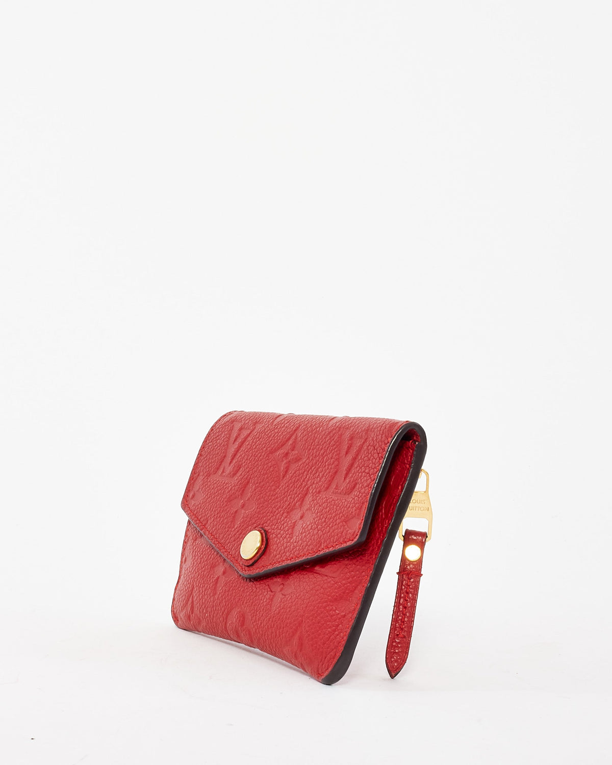 Louis Vuitton Red Monogram Empreinte Leather Key Ring Pouch