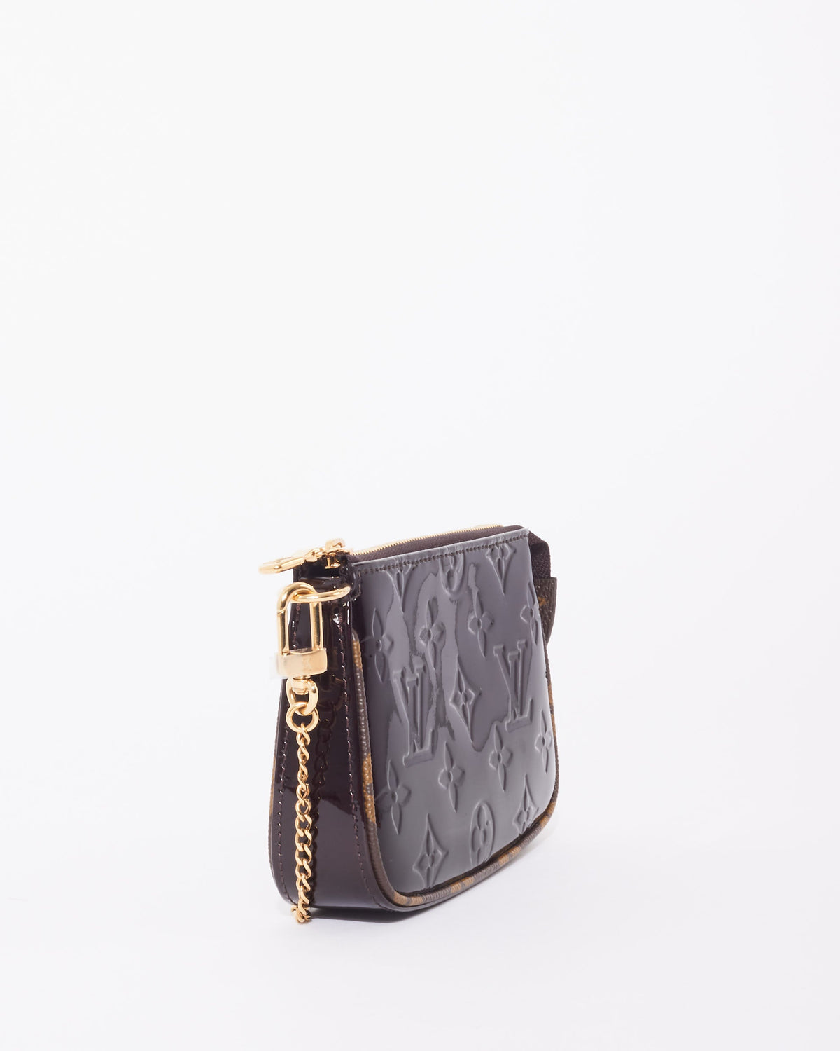 Louis Vuitton Amarante Monogram Vernis & Canvas Trim Mini Pochette D'Accessoires
