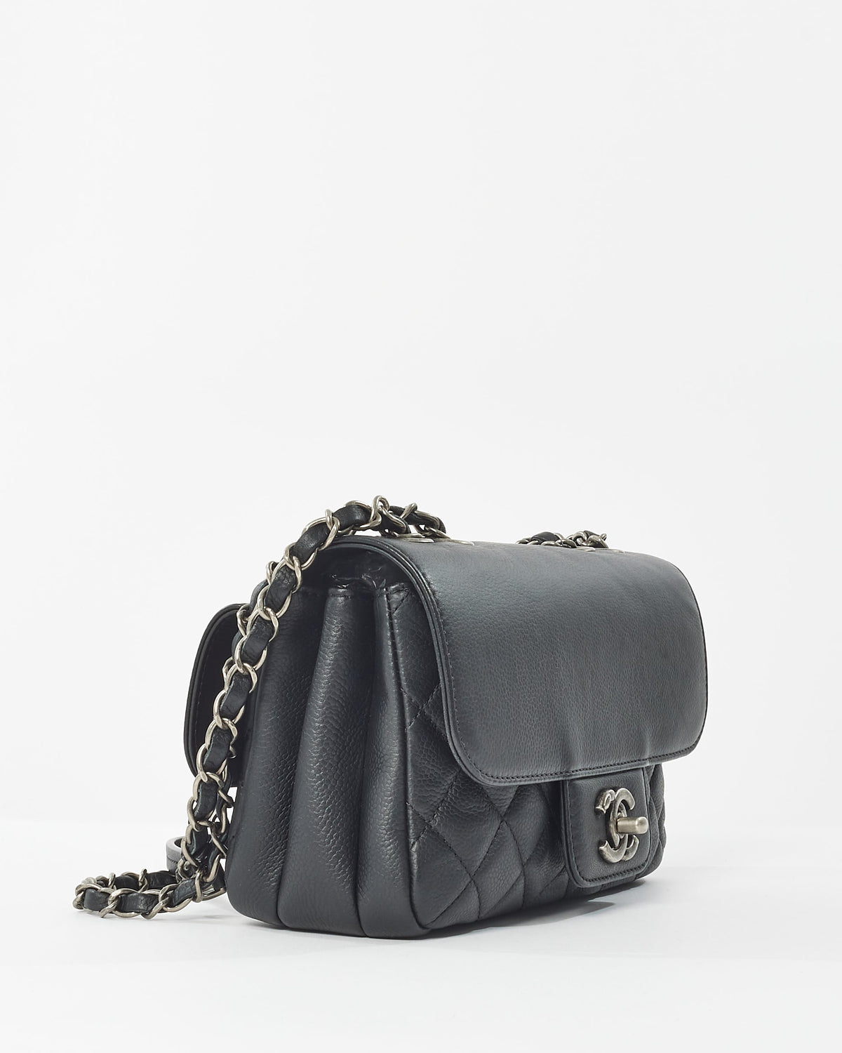 Chanel Black Leather "All About" Small Flap Bag