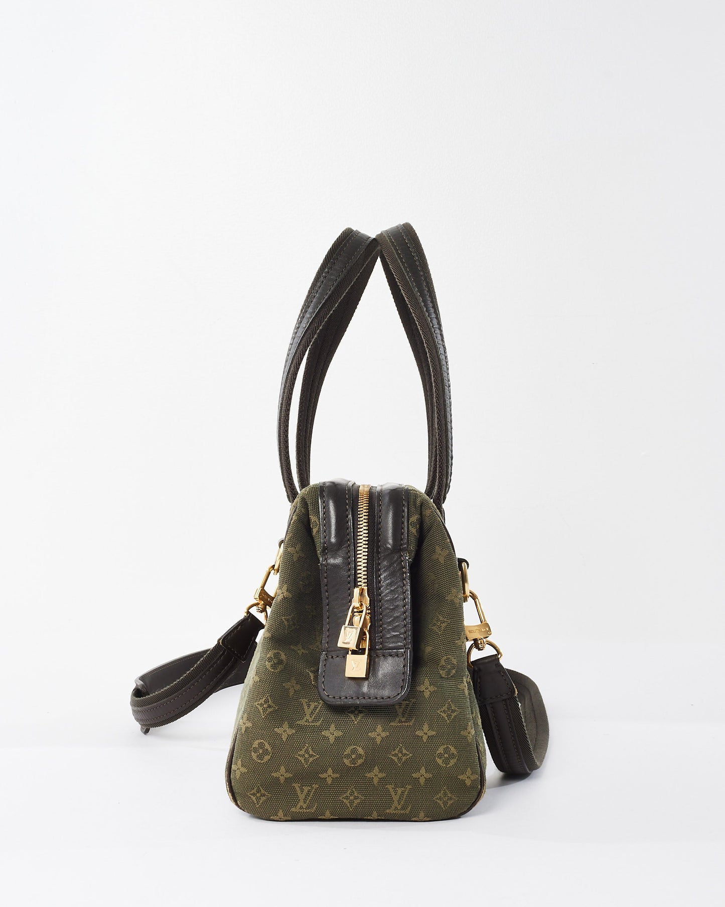 Louis Vuitton Green & Beige Monogram Mini Lin Canvas Josephine Bag with/ Strap