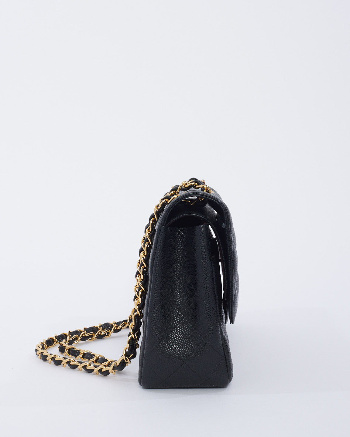 Chanel Black Caviar Leather Jumbo Classic Double Flap with GHW