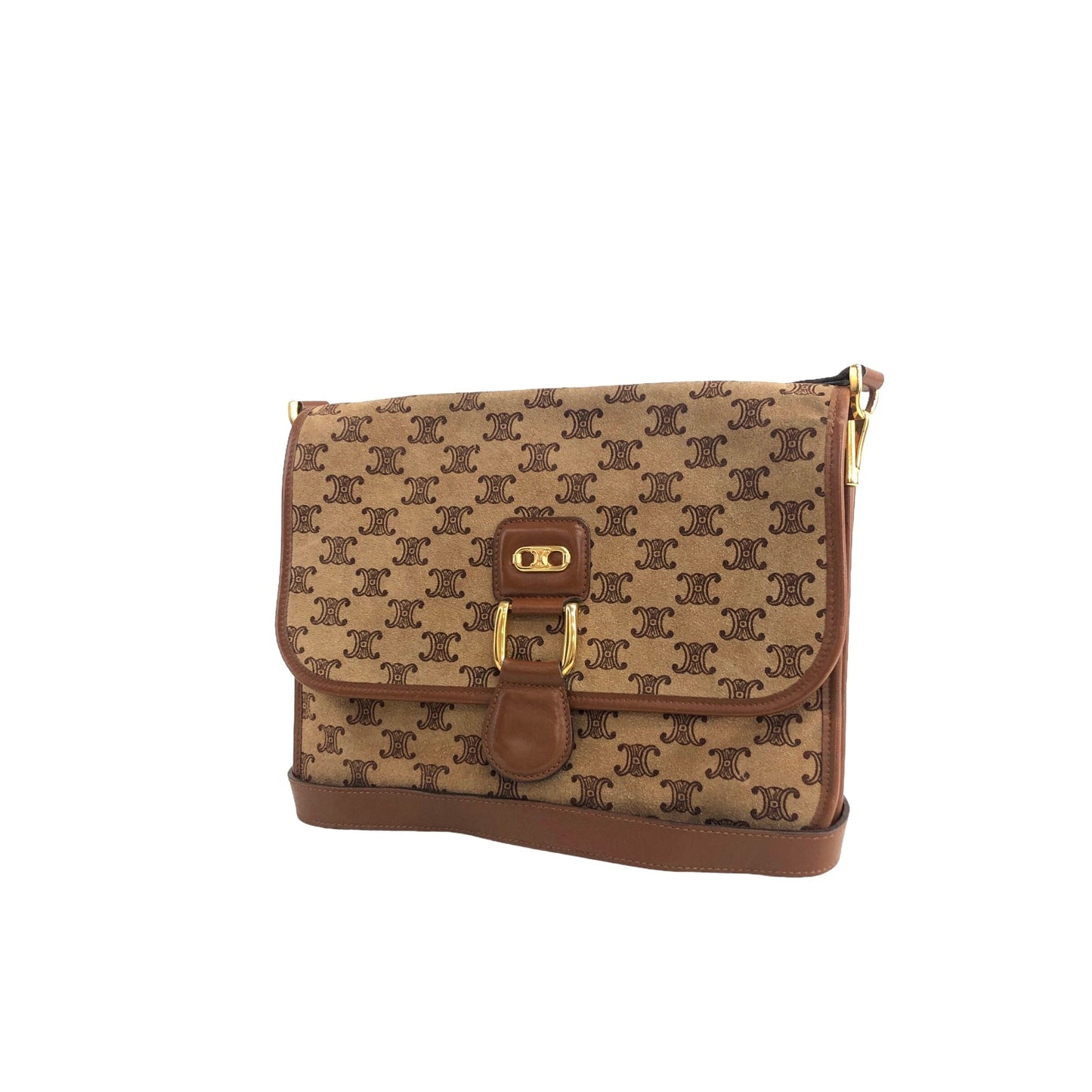 CELINE Shoulder bag Brown Vintage aimcin