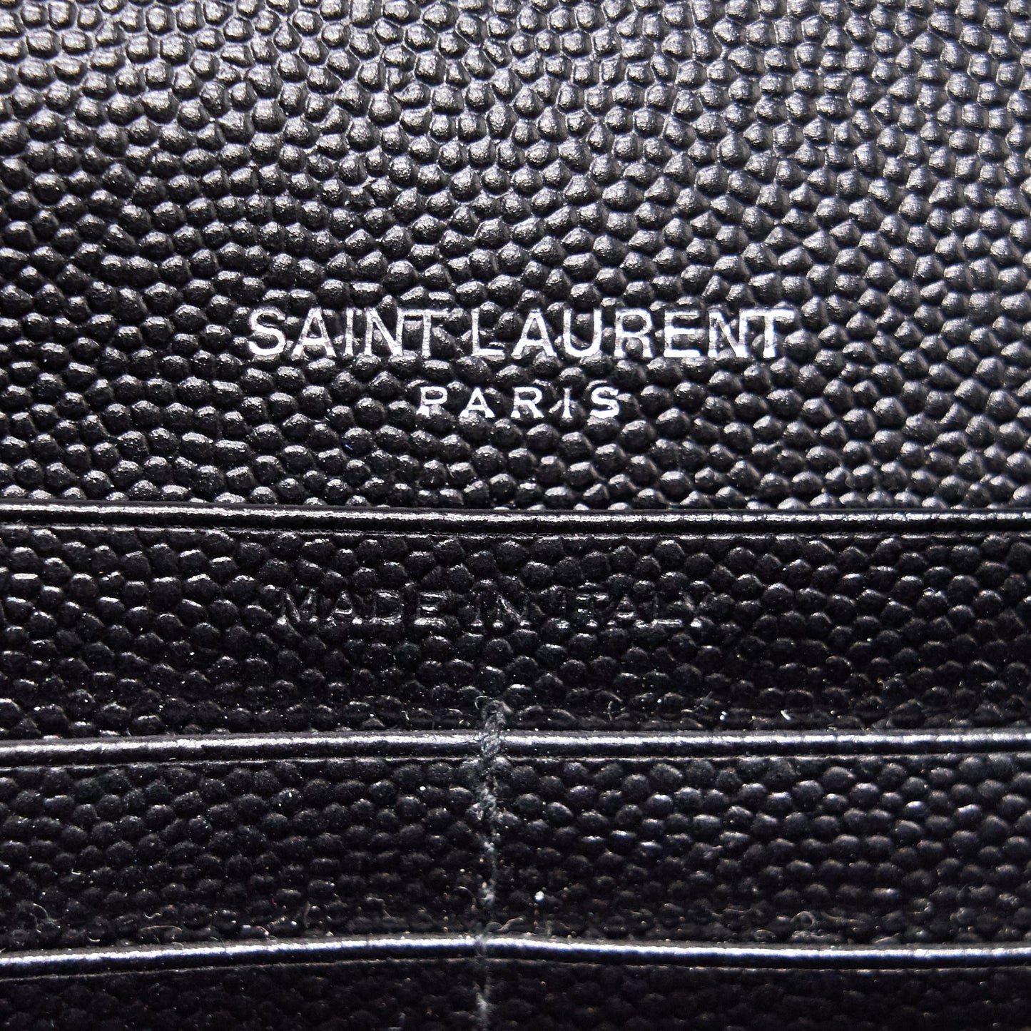 Saint Laurent Envelope Chain Wallet Black SHW