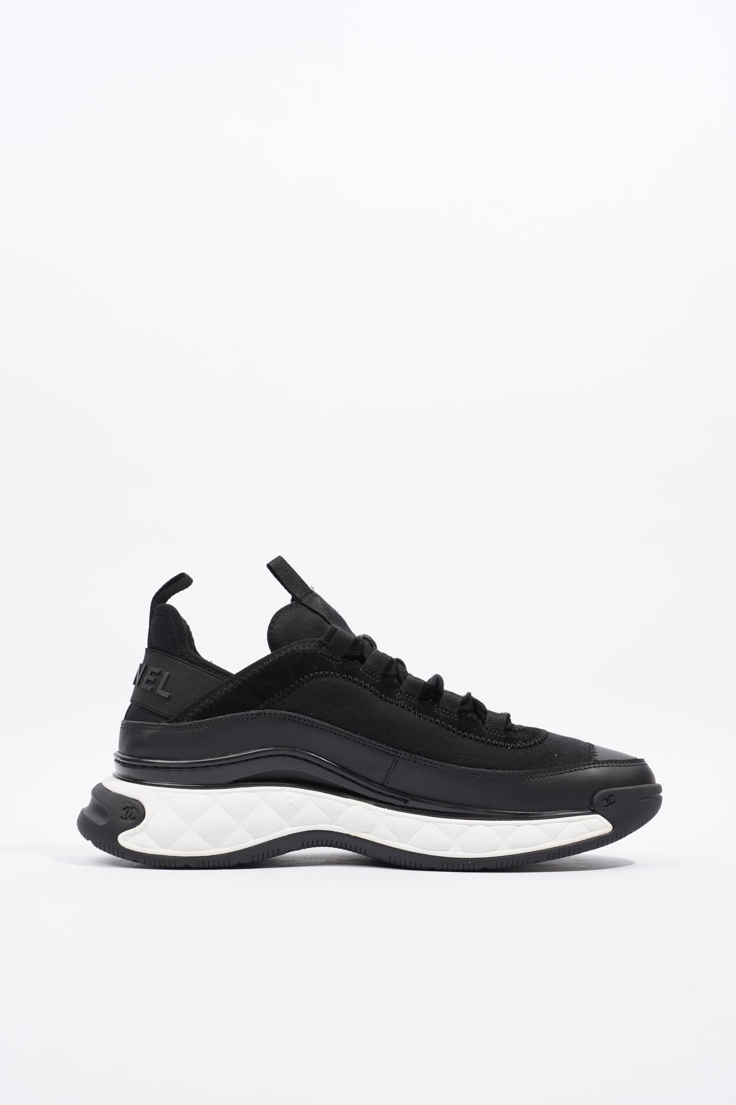 Chanel CC Logo Sneaker Black White Nylon EU 41 UK 7