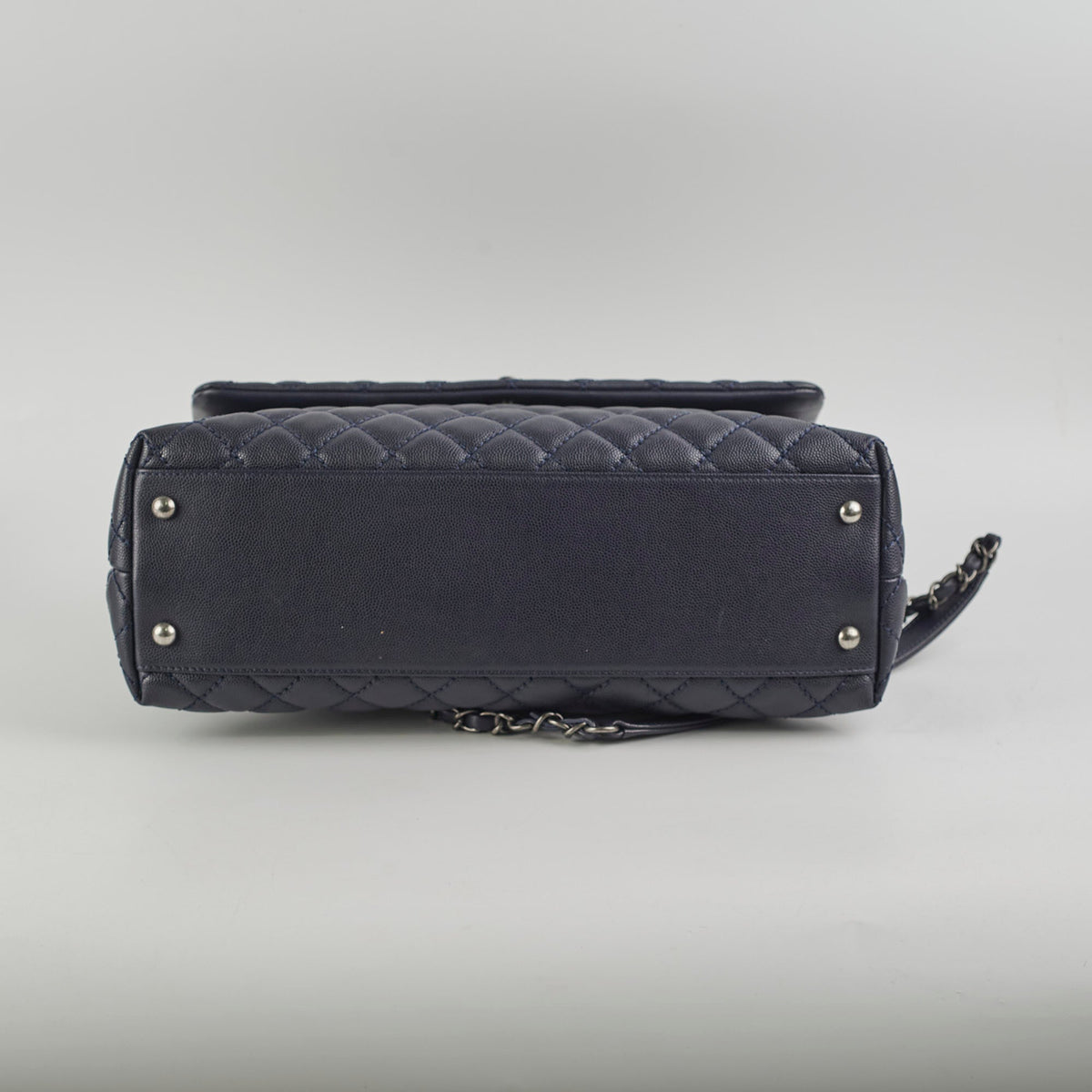Chanel Caviar Large Coco Handle Navy 21series