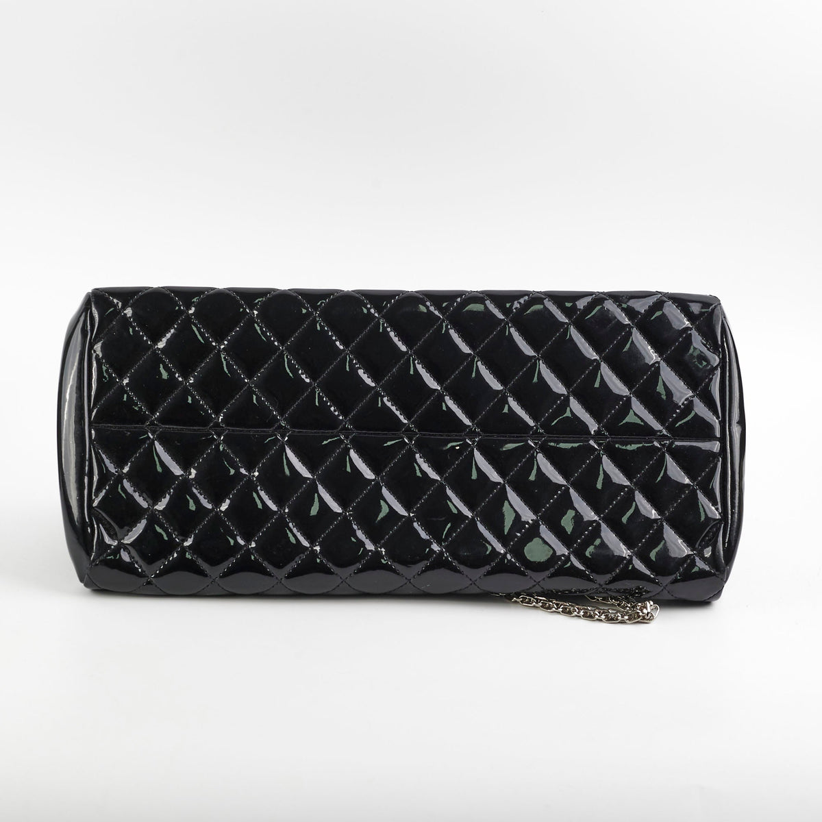 Chanel Just Mademoiselle Patent Bowling Black Bag