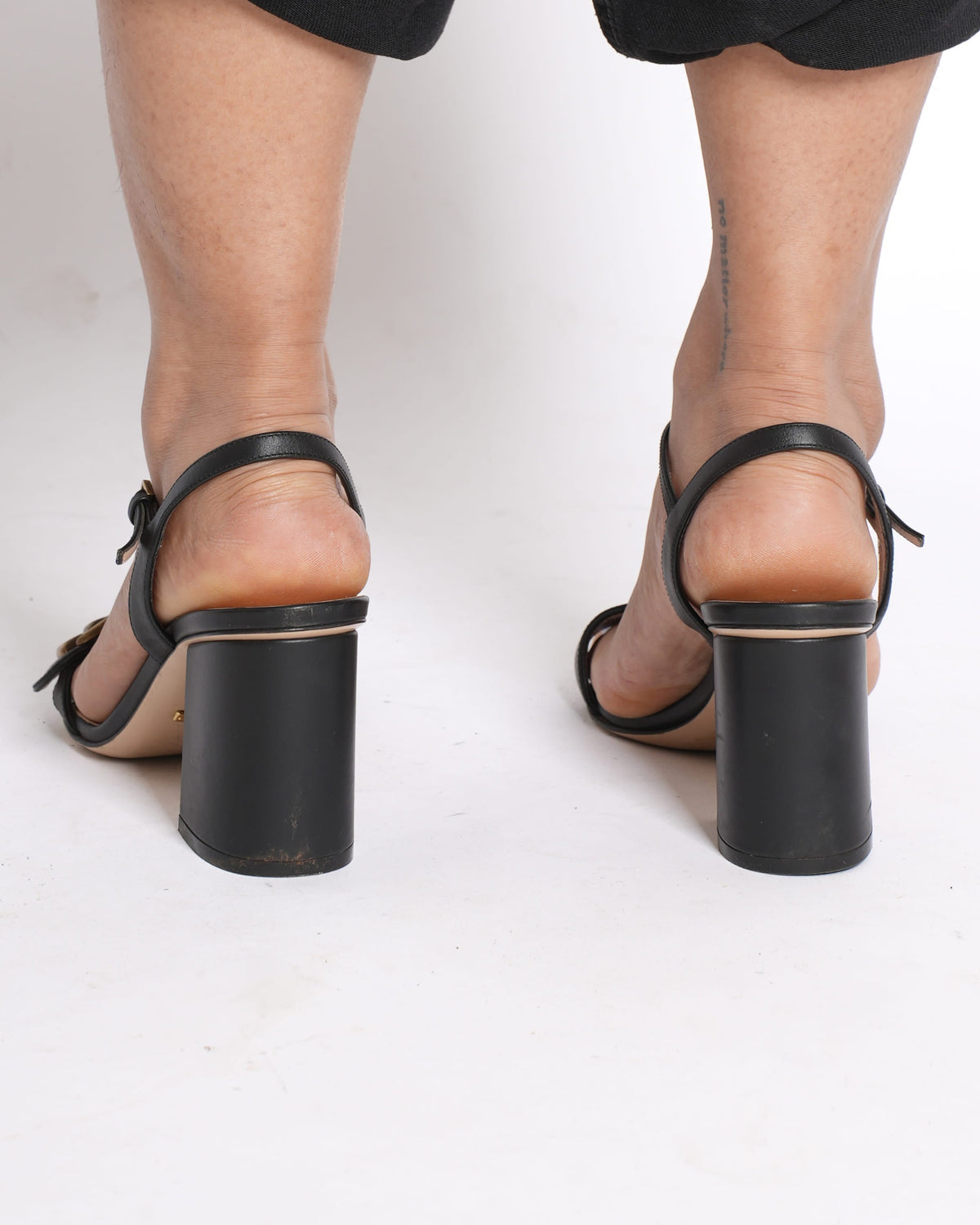 Gucci Ankle Strap Sandals In Black