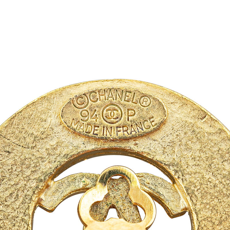 Chanel CC Clip On Earrings Metal Earrings in Good condition