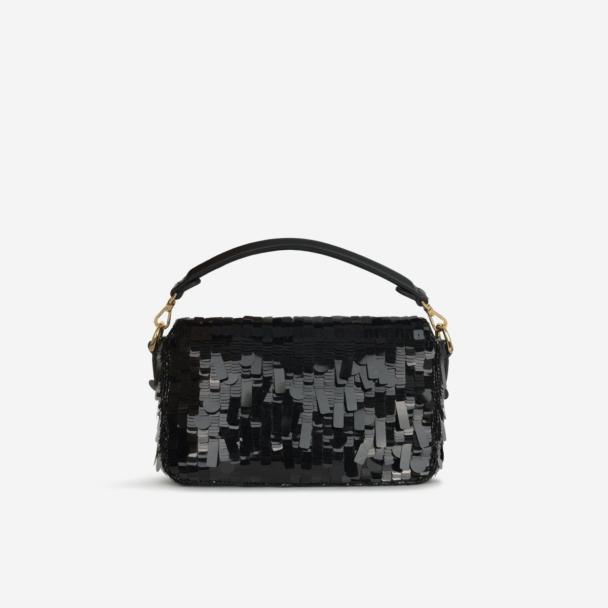 Fendi Fendi - Baguette Chain Mini - Black Sequin Paillets GHW -