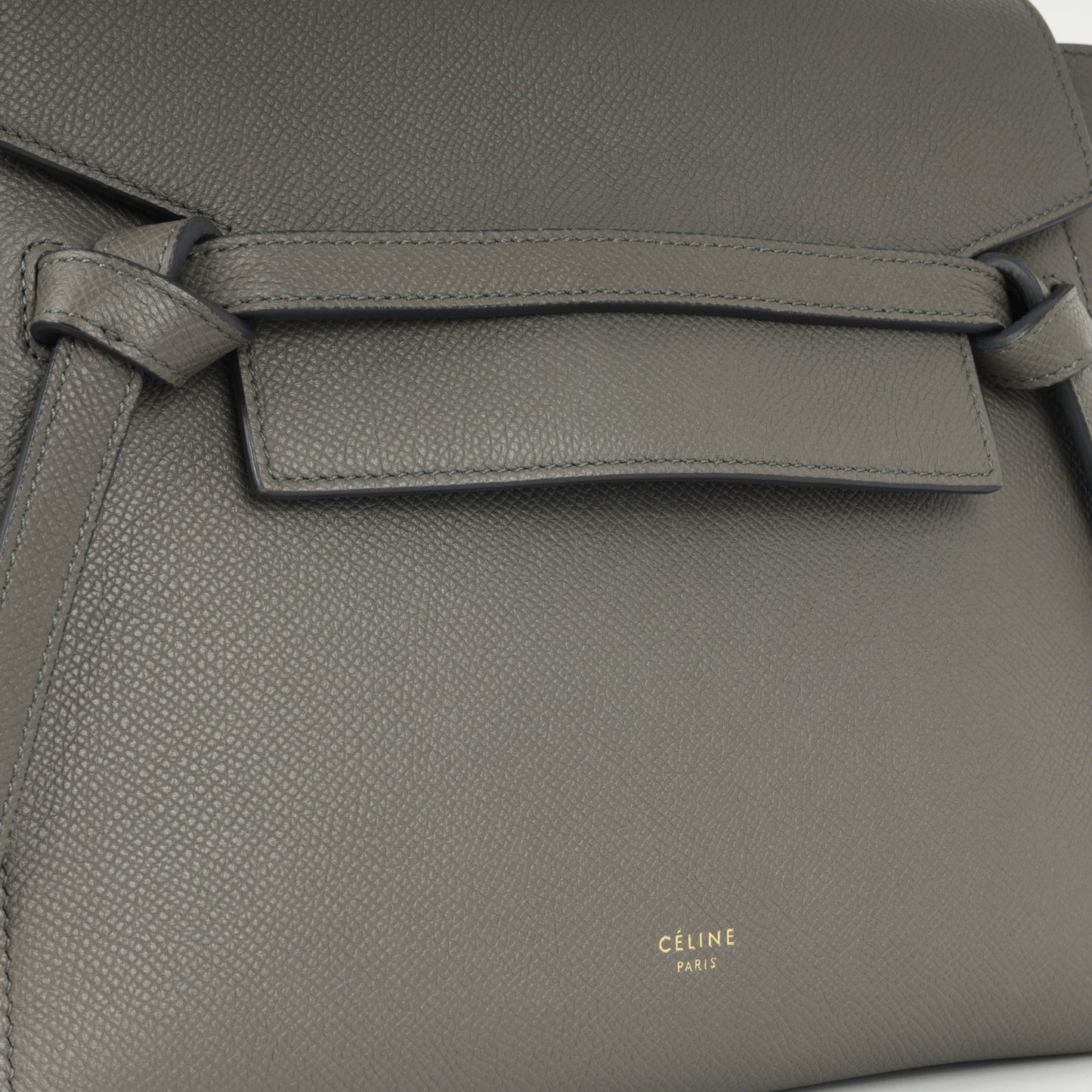 Celine - Micro Belt Bag - Grey Calfskin GHW -
