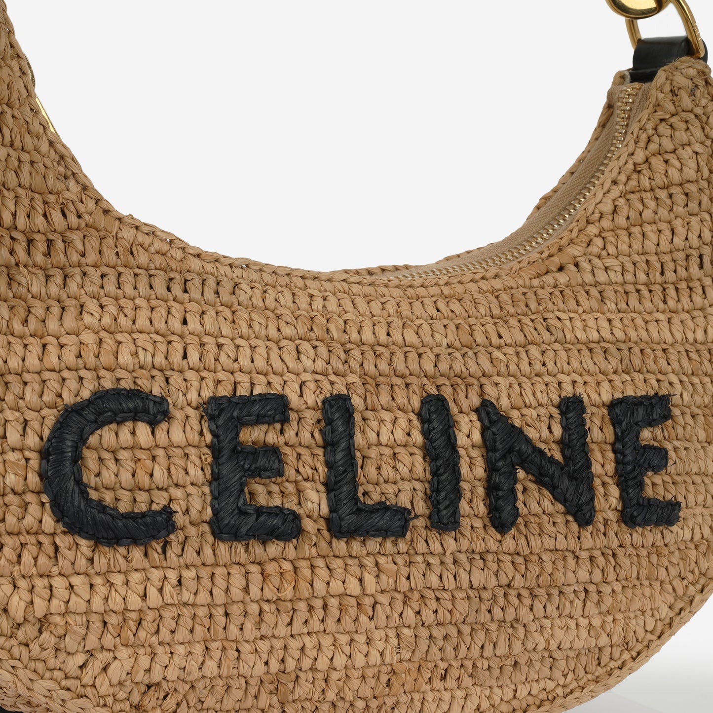 Celine - Medium Ava Bag - Ecru Raffia GHW -