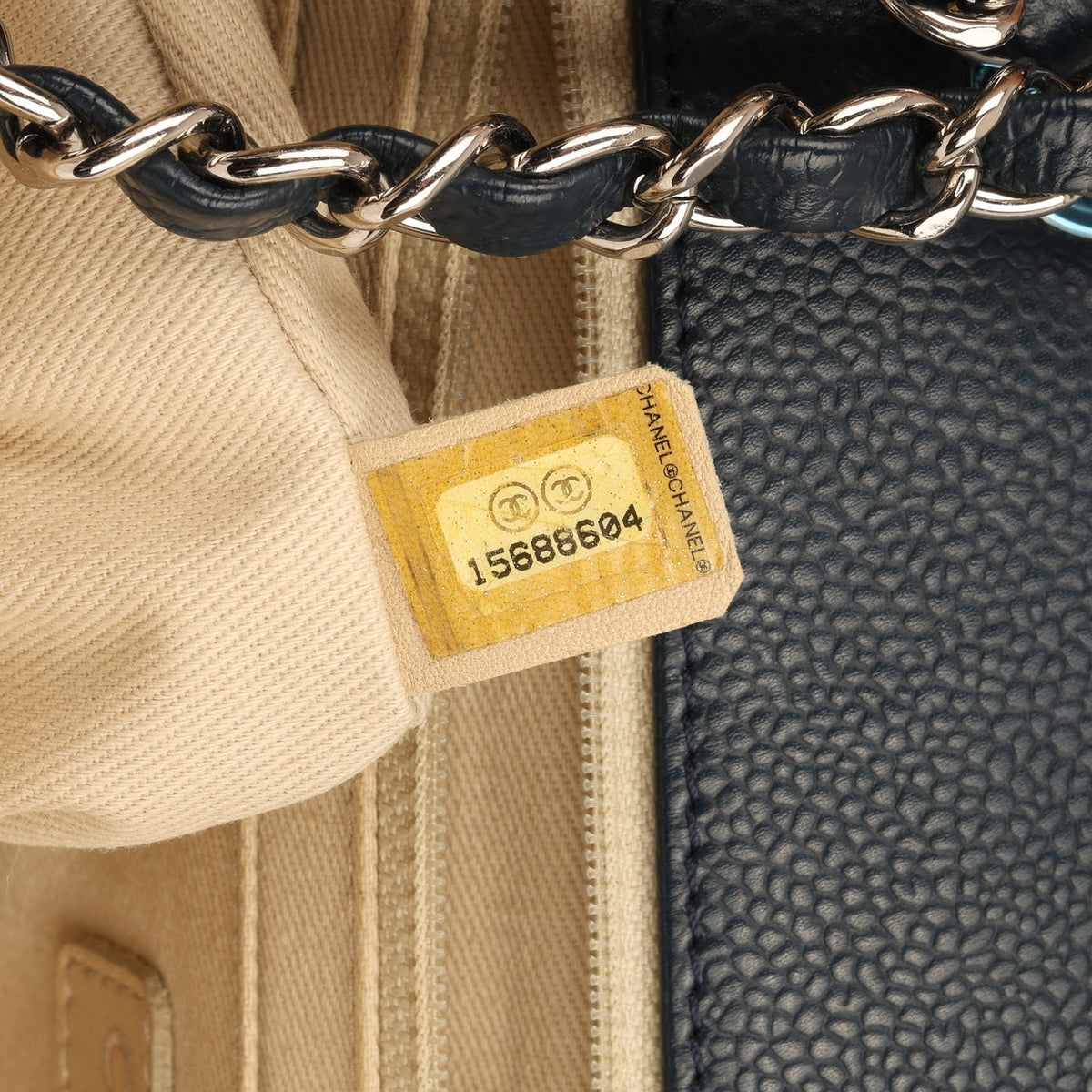 Chanel - Timeless CC Single Flap - Navy Caviar SHW - - 2011