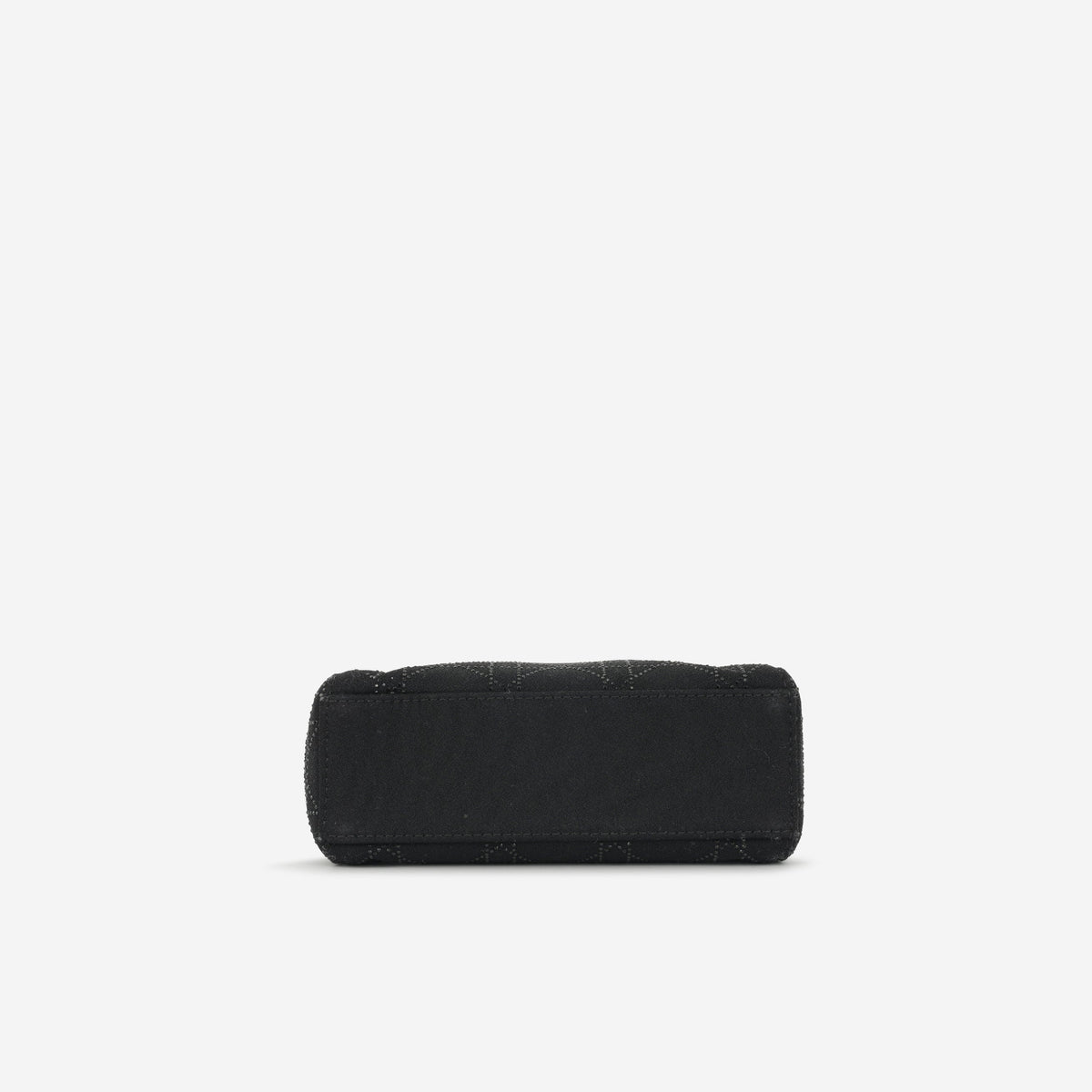 Dior Vintage Mini Lady Dior - Black Embroidered Beads | Silver Hardware