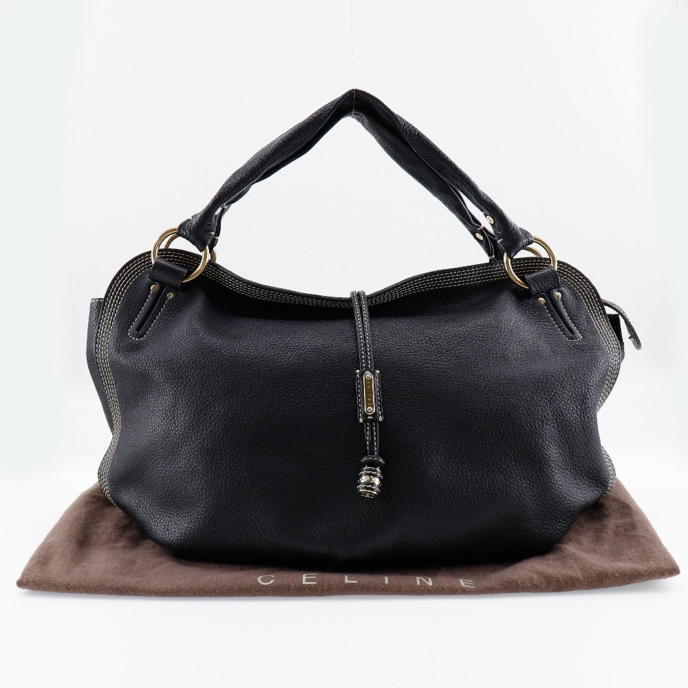 CELINE Tote Bag leather black Women Used