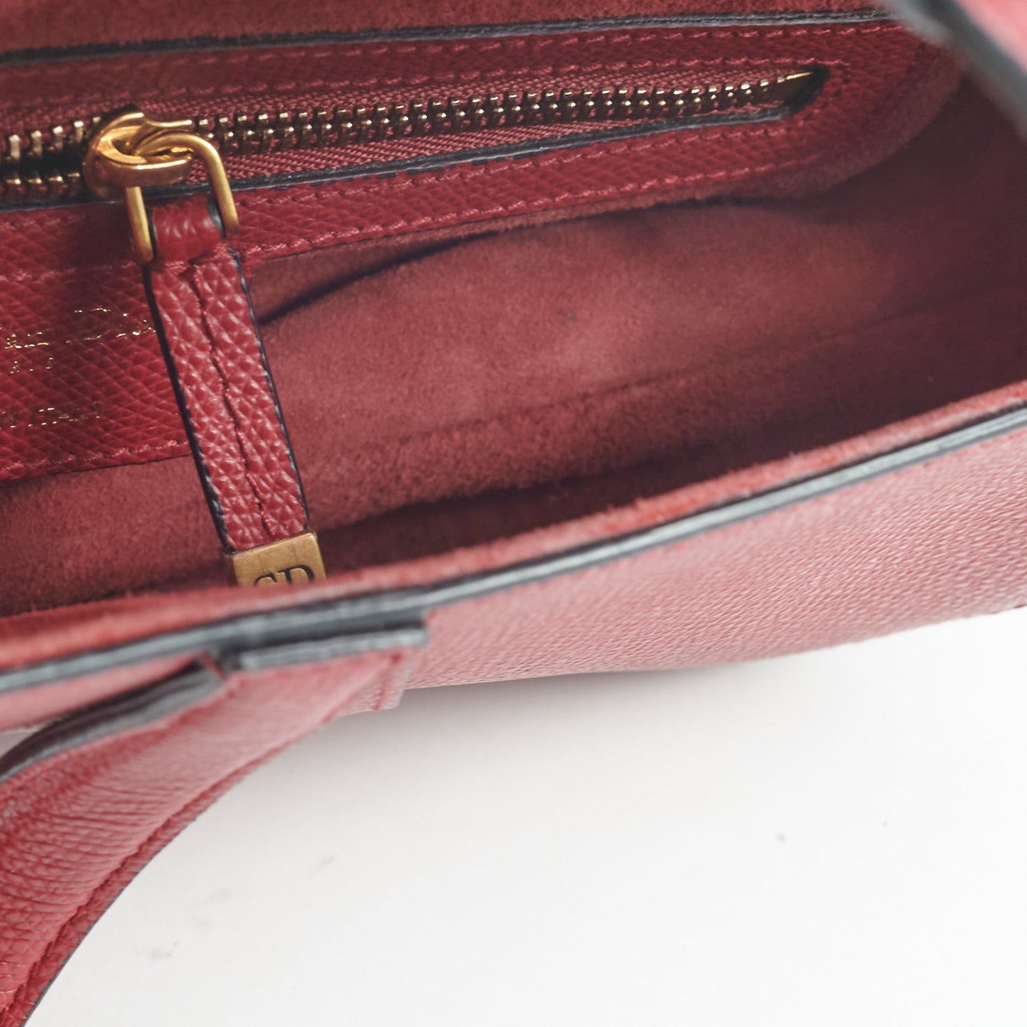 Christian Dior Saddle Bag Burgundy