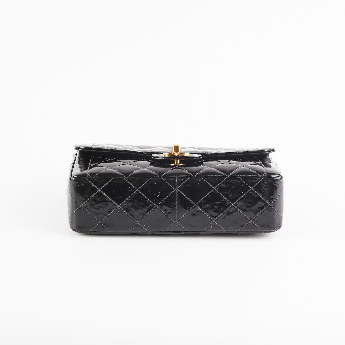 Chanel Vintage Patent Black Flap Bag