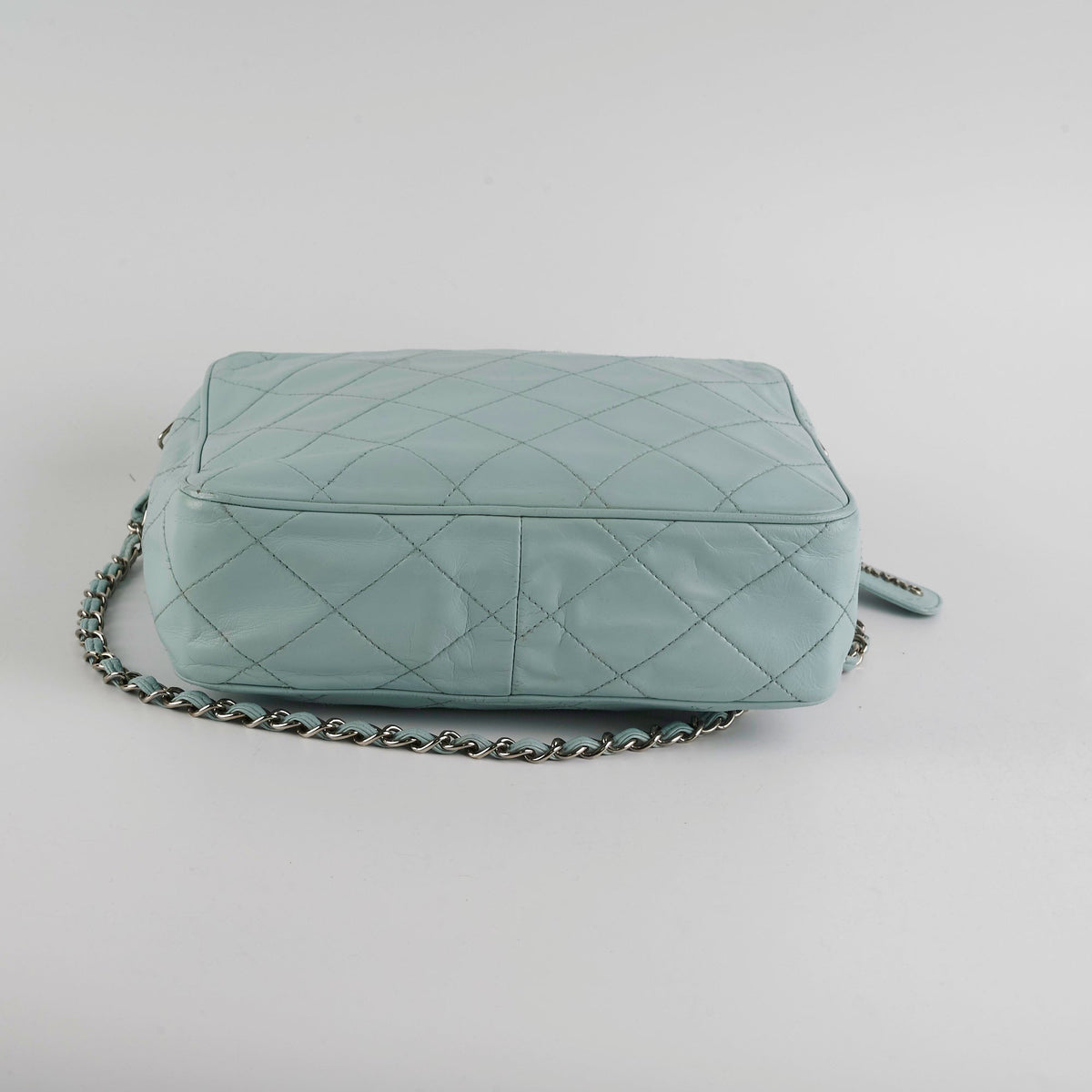 Chanel Vintage Camera Bag Light Blue (Recoloured)