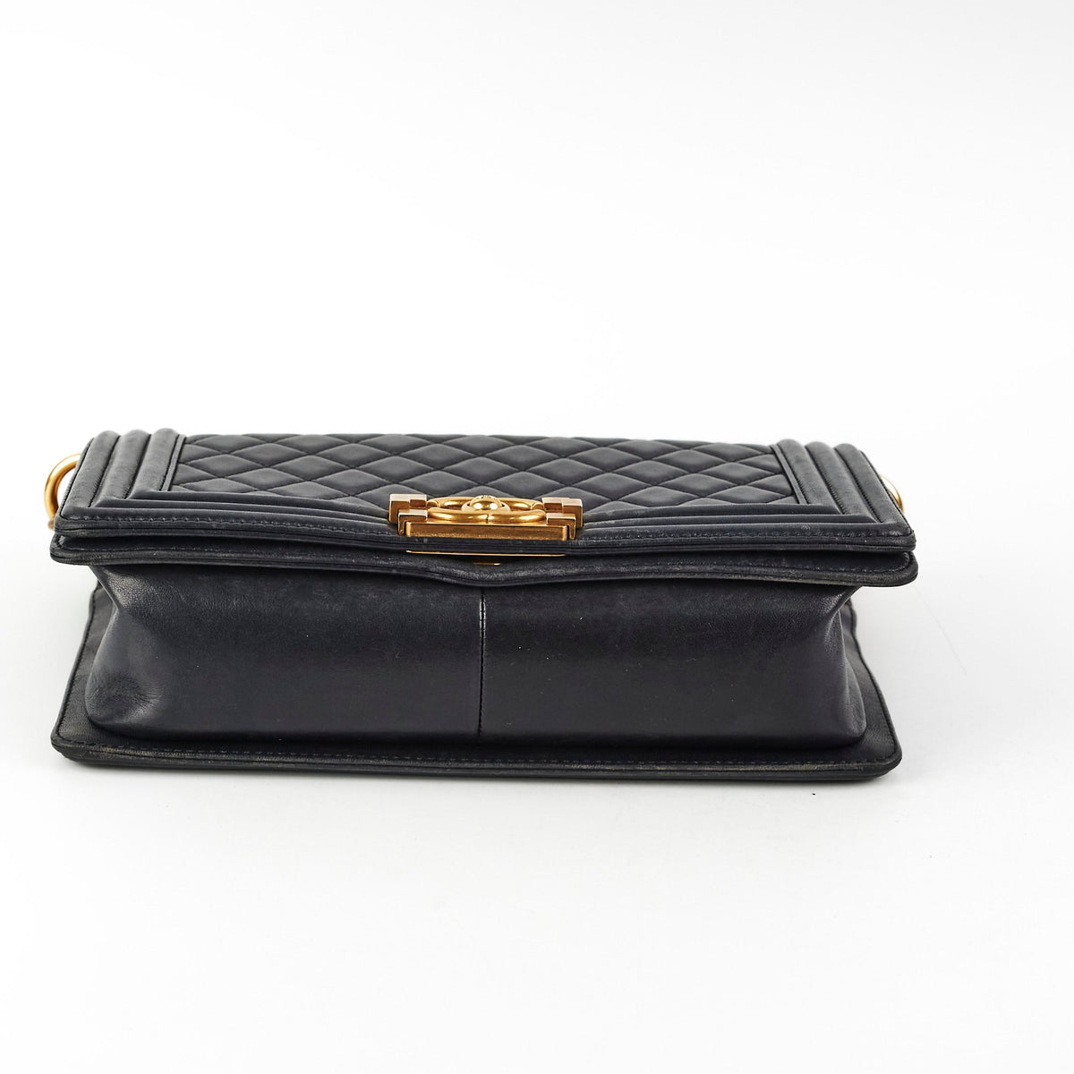 Chanel Old Medium Boy Navy Blue