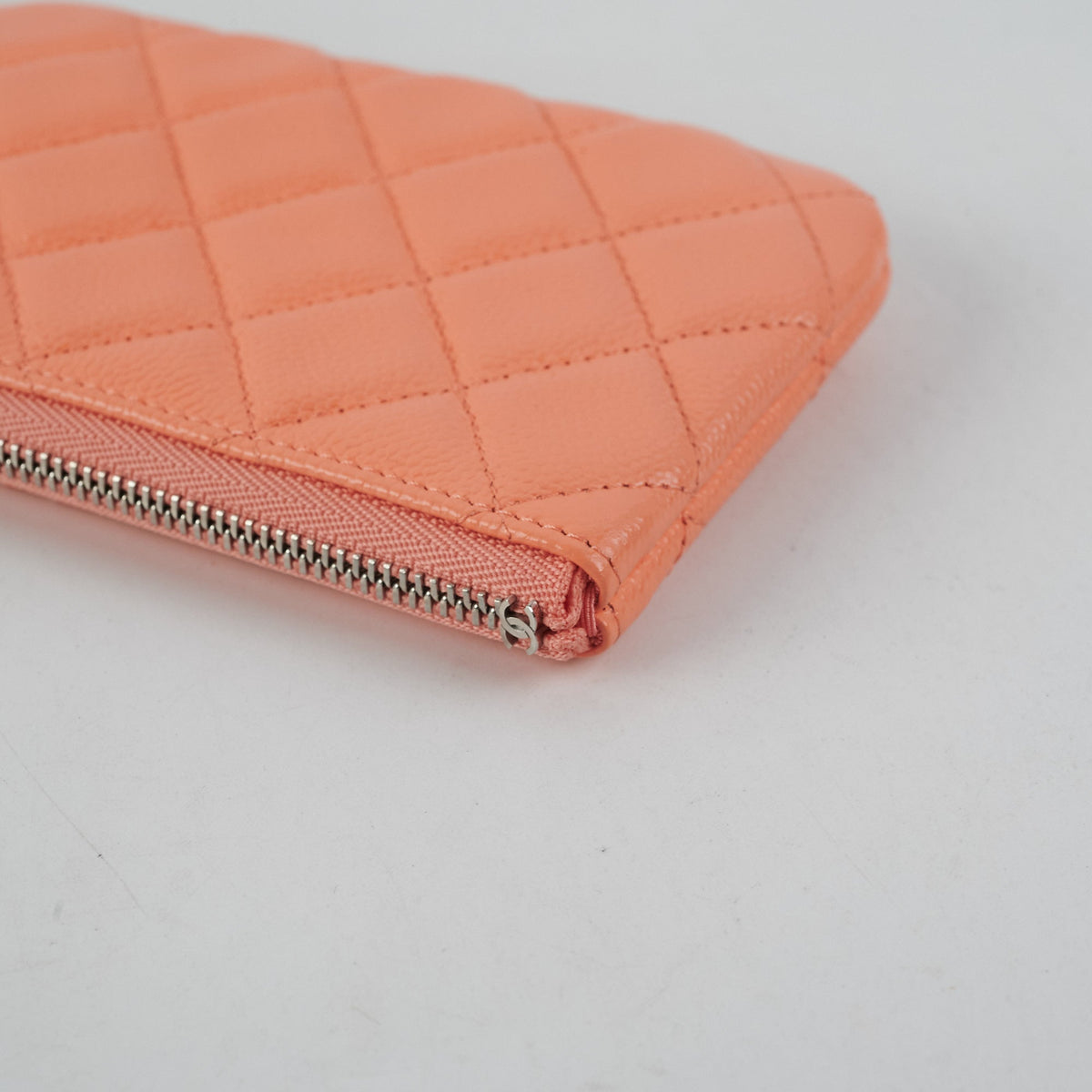 Chanel Classic Caviar Mini Pouch Coral