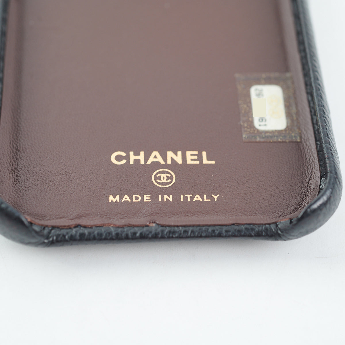 Chanel IPhone X Case Quilted Caviar Black