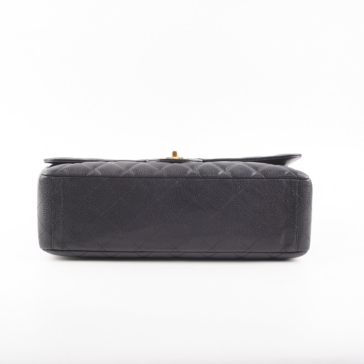 Chanel Maxi single Flap Quilted Caviar Black