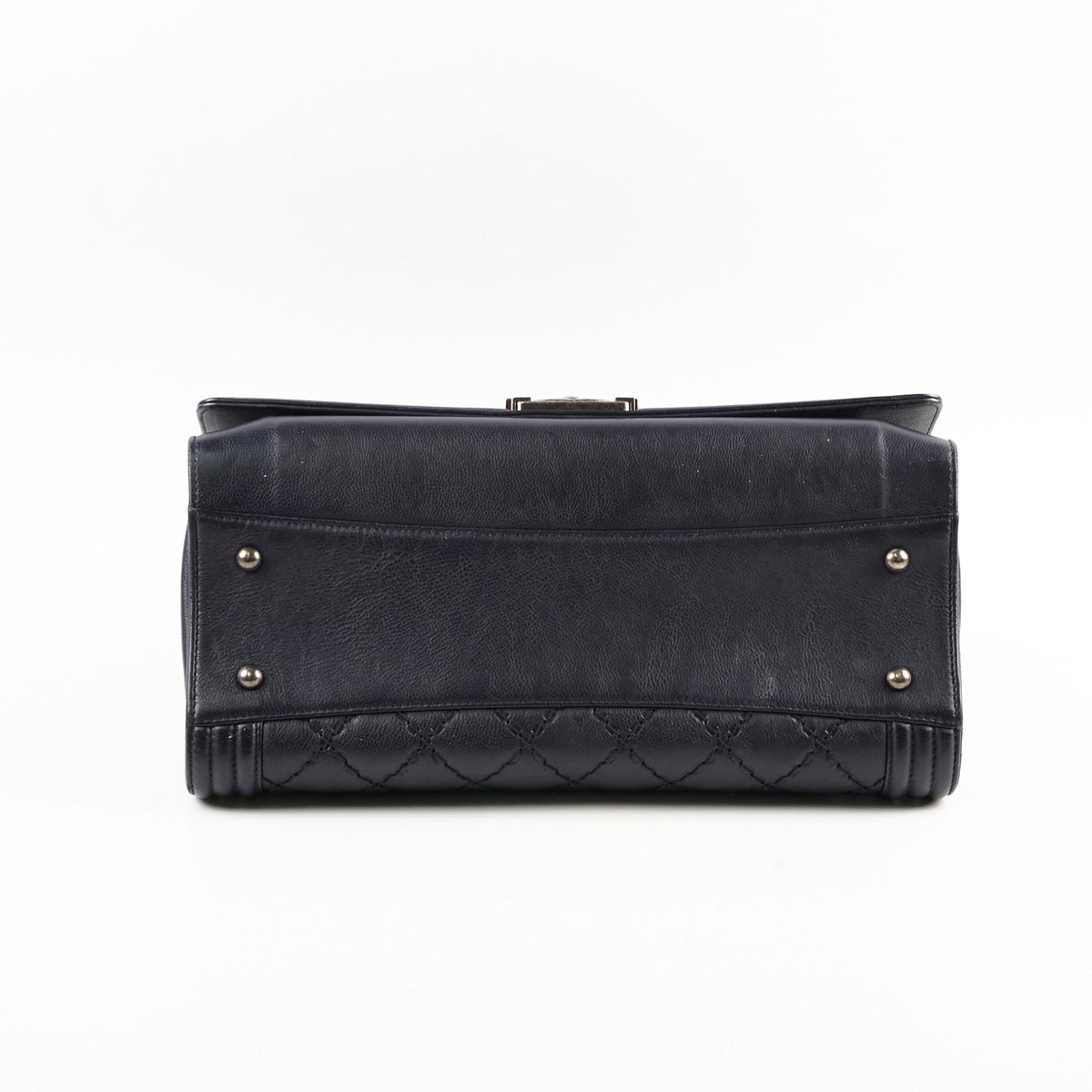 Chanel Boy 2-way Chain Tote Bag Navy