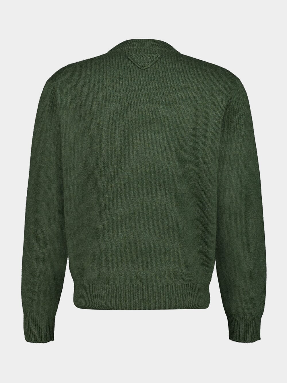 Military Green Re-Cashmere Crew-Neck Sweater