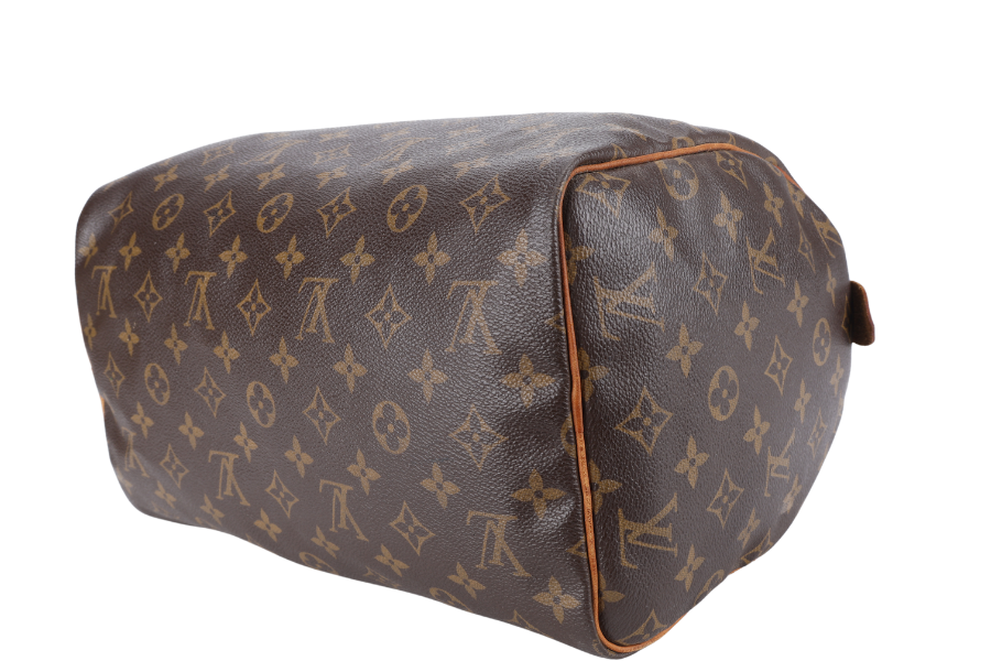 LOUIS VUITTON SPEEDY 30 BROWN MONOGRAM CANVAS GOLD HARDWARE NO DUST COVER