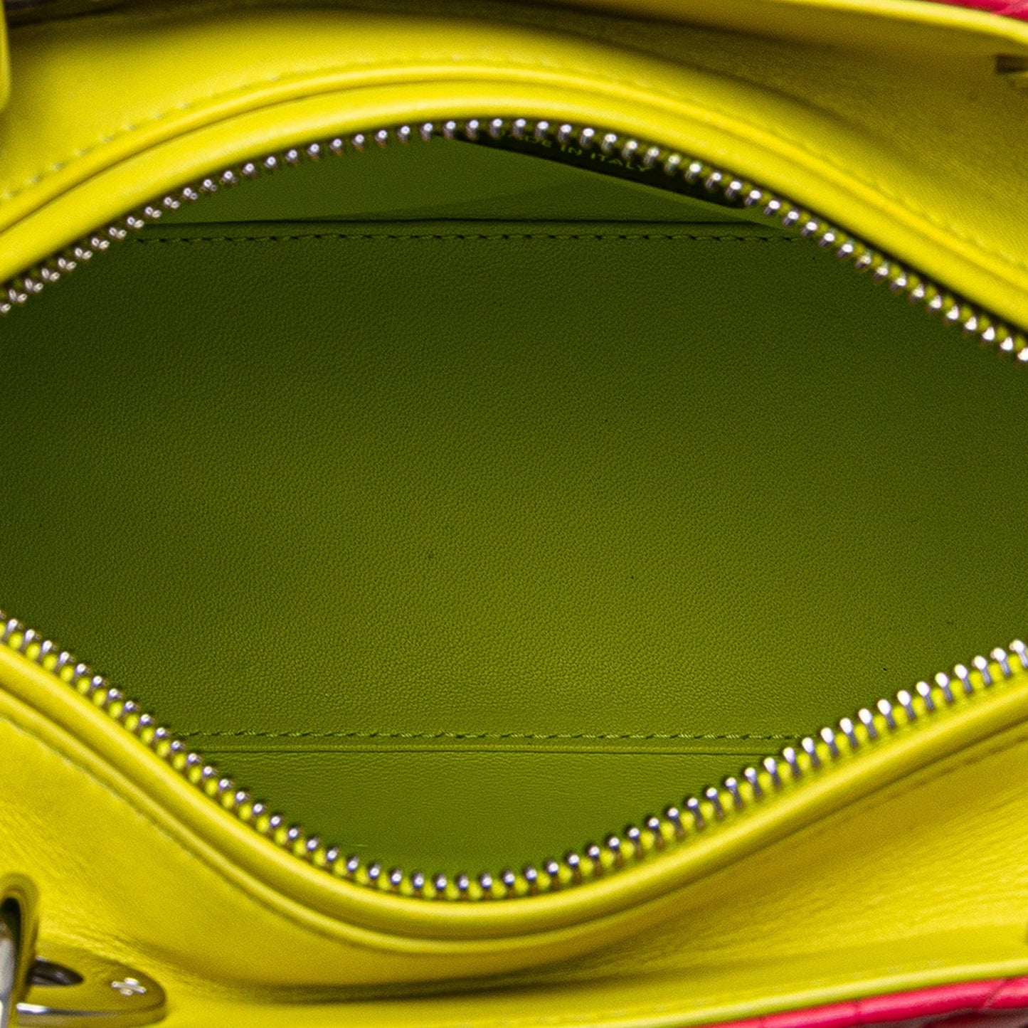 Medium Tricolor Lambskin Cannage Lady Dior