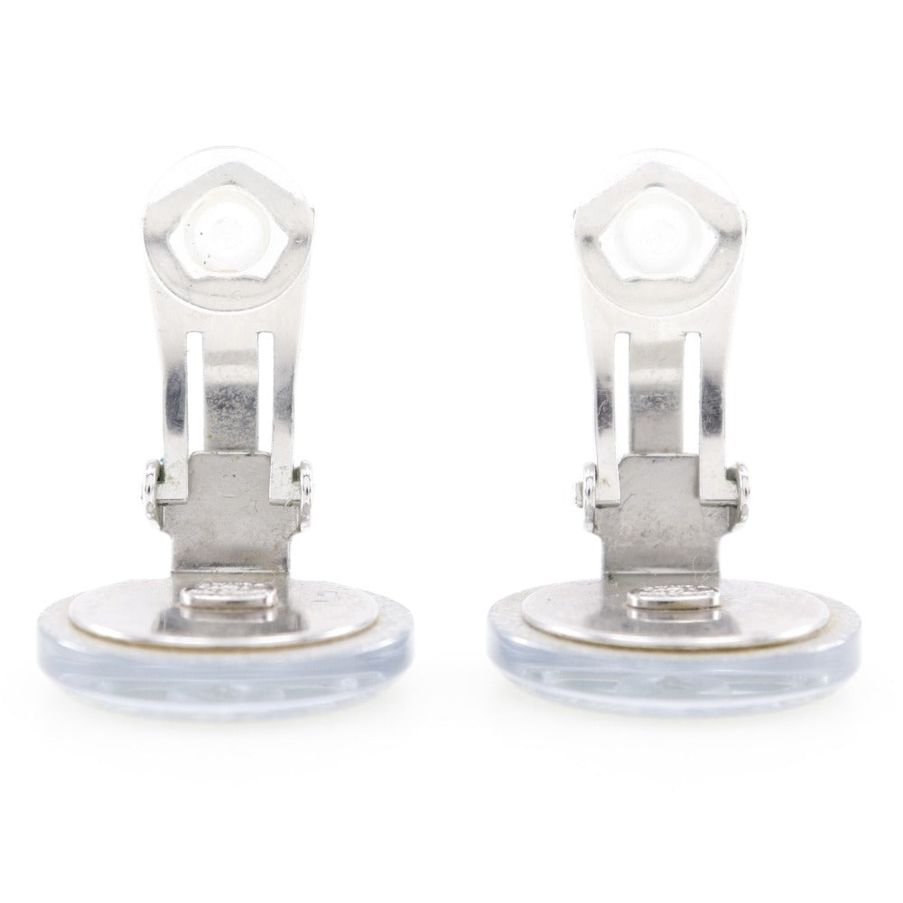 CHANEL Earring plastic Silver COCO Mark Women Used