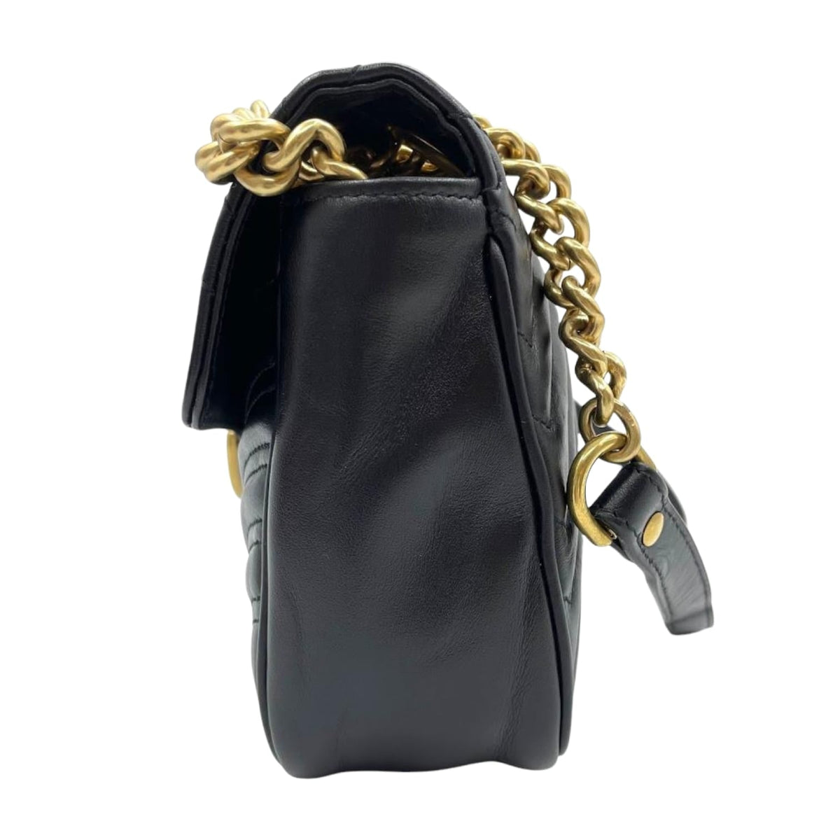 Gucci Small Marmont Matelassé Leather Black GHW