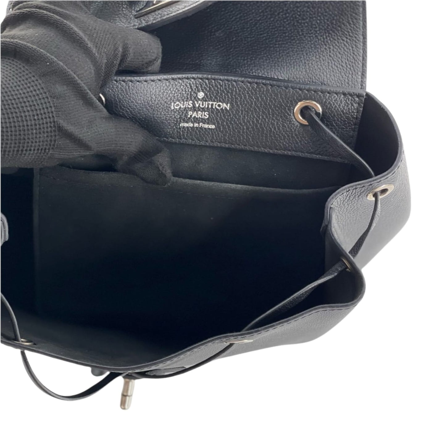Louis-Vuitton LockMe Backpack Calfskin Black SHW