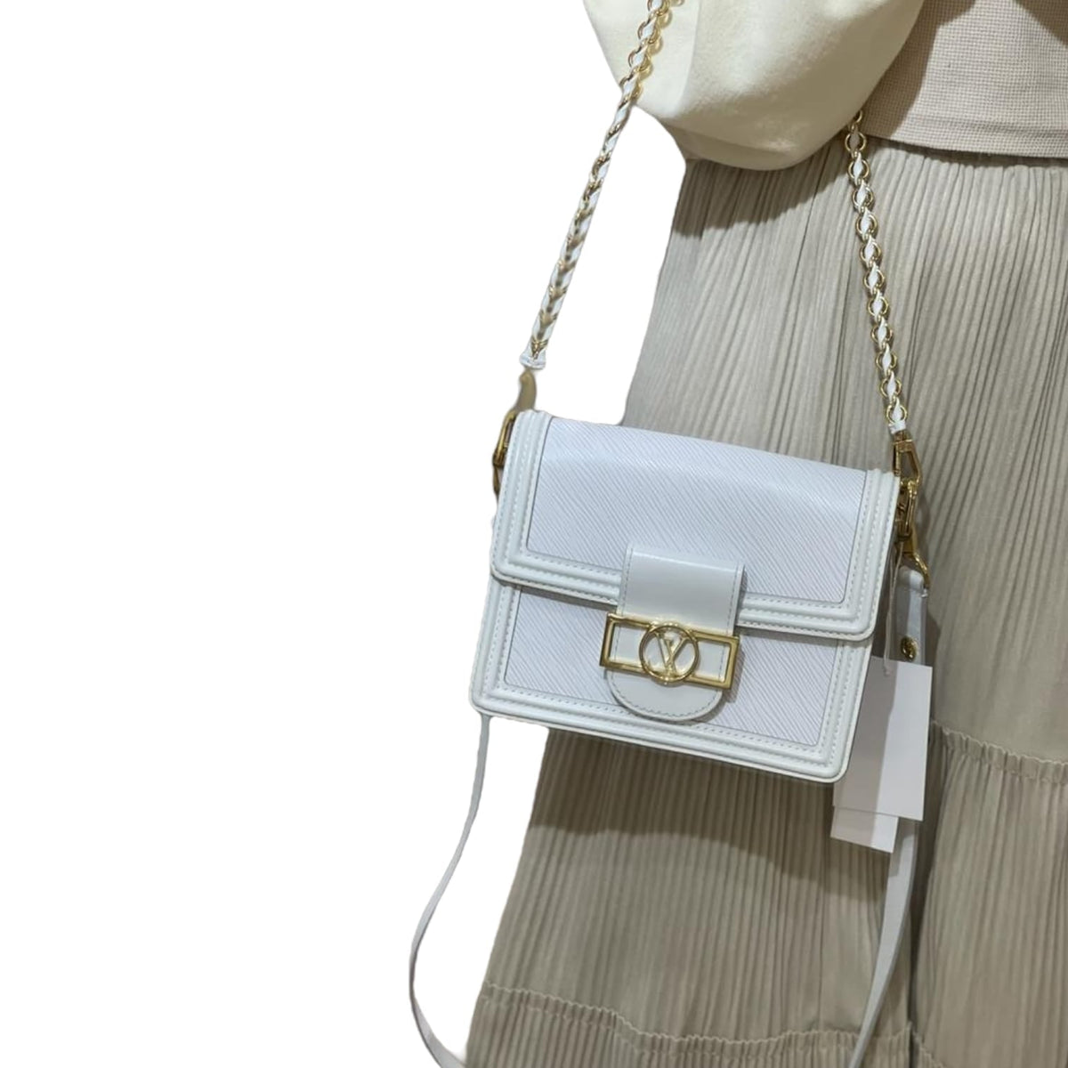 Louis-Vuitton Mini Dauphine Epi Leather Immaculate White GHW