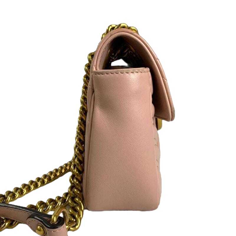 Gucci Mini Marmont Matelassé Leather Pink GHW