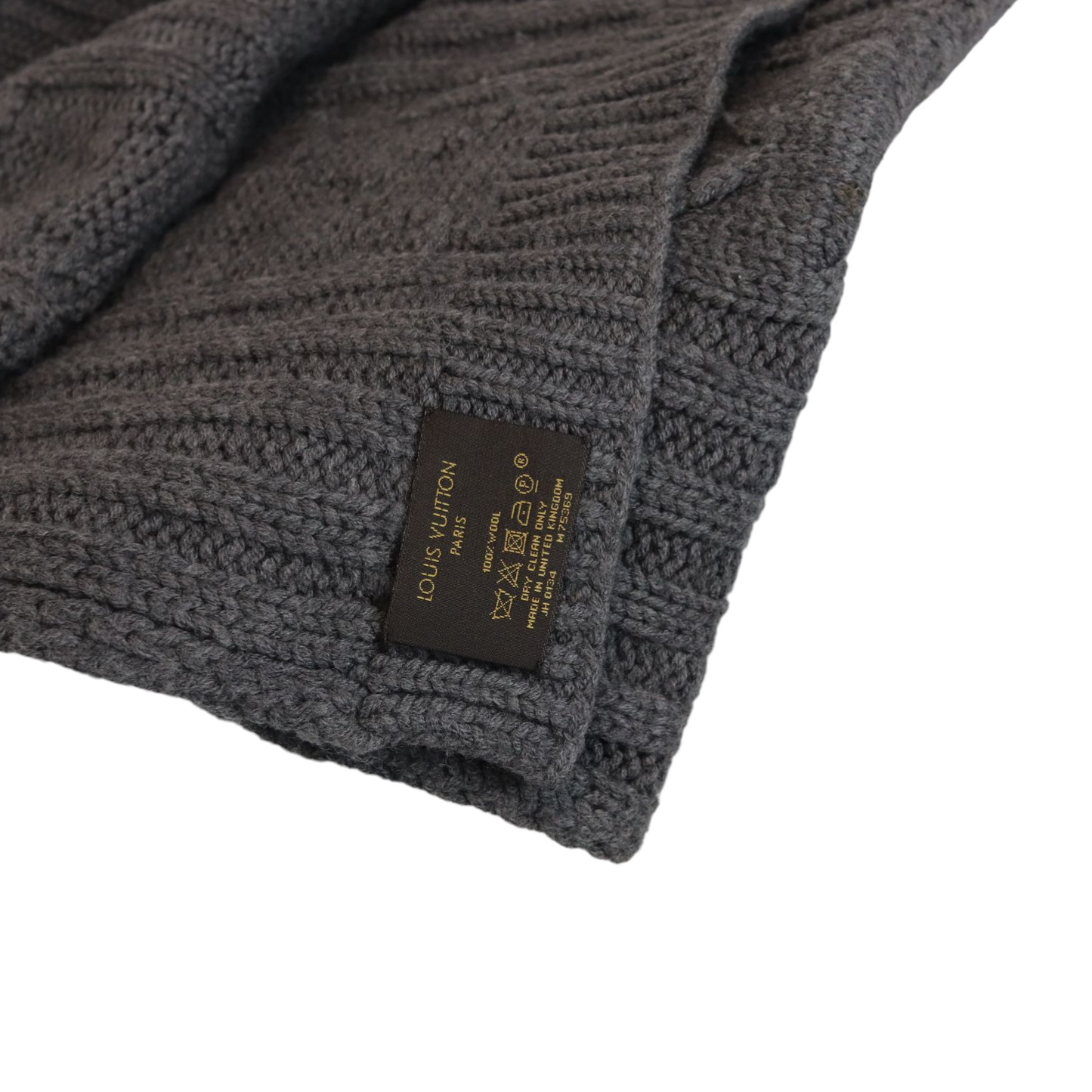 Louis-Vuitton Men’s Wool Scarf Grey