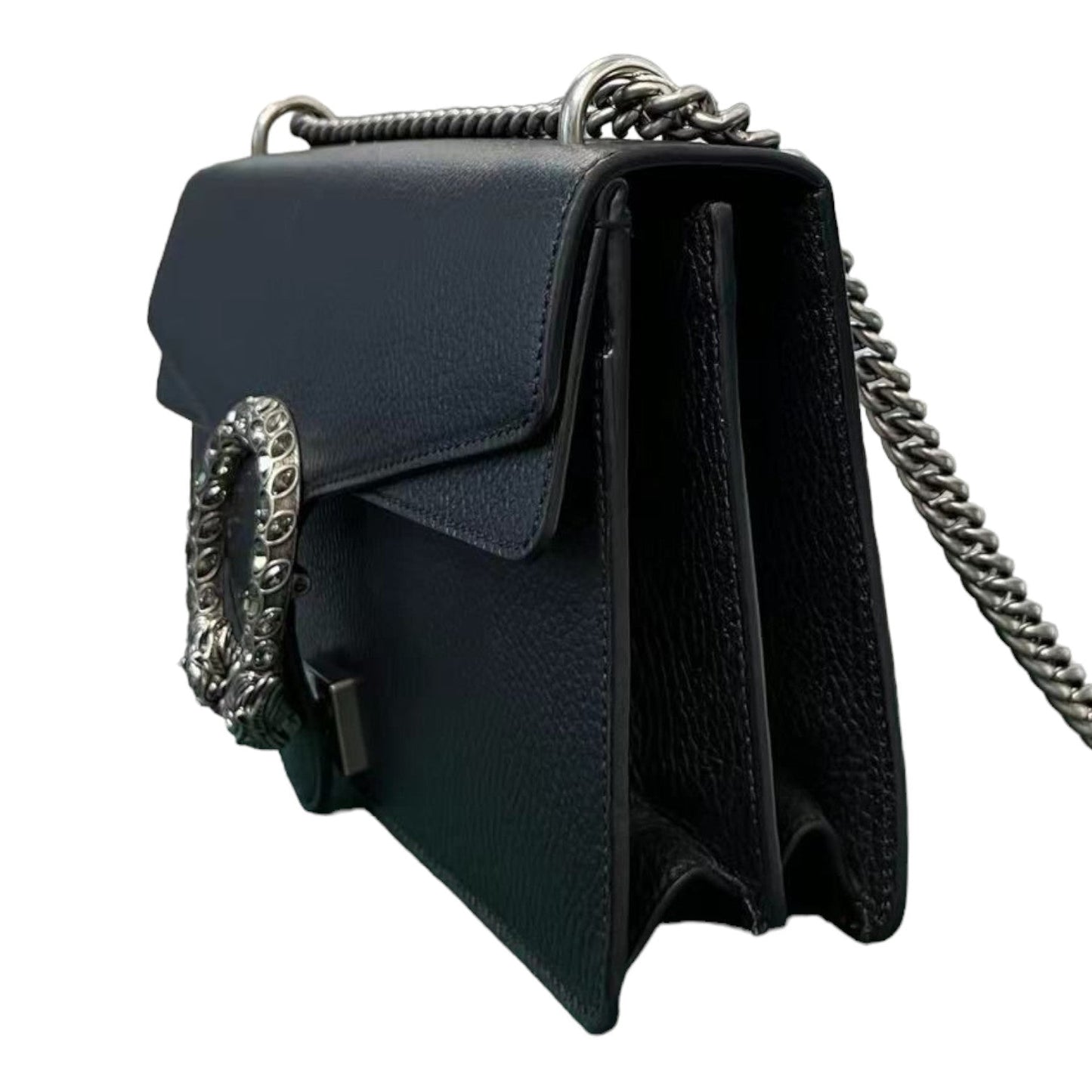 Gucci Dionysus Small Shoulder Pebbled Calfskin Black SHW