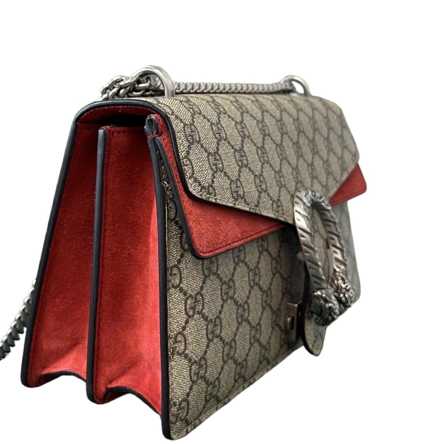Gucci Dionysus Small GG Supreme Monogram Shoulder Taupe RHW