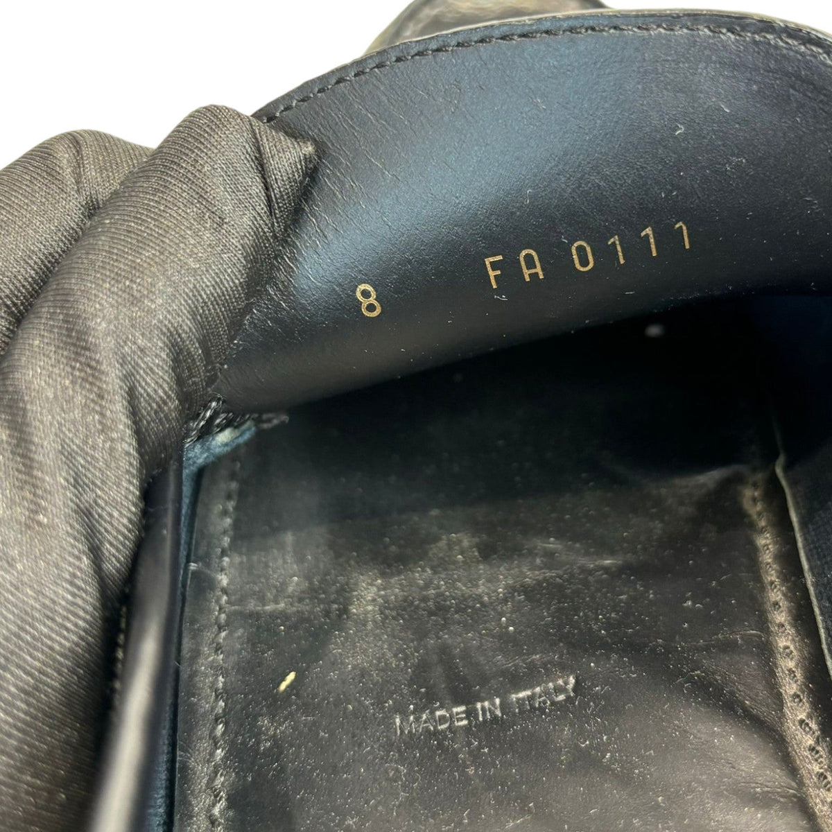 Louis-Vuitton Loafers Leather Black Size 8 Men