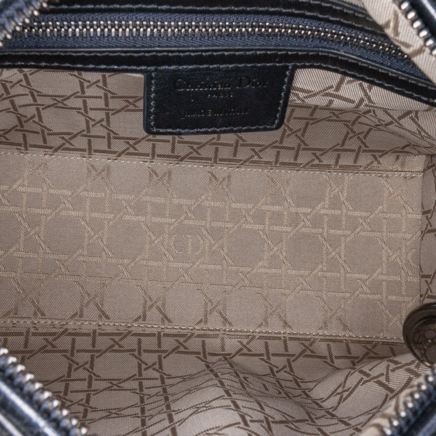 Medium Crinkled Calfskin Cannage Lady Dior