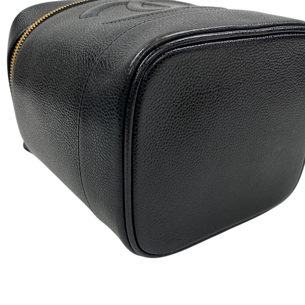 CHANEL Handbag Caviar skin black COCO Mark