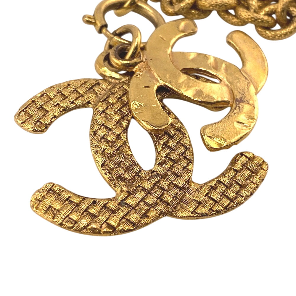 CHANEL Necklace 29 Gold Plated gold COCO Mark