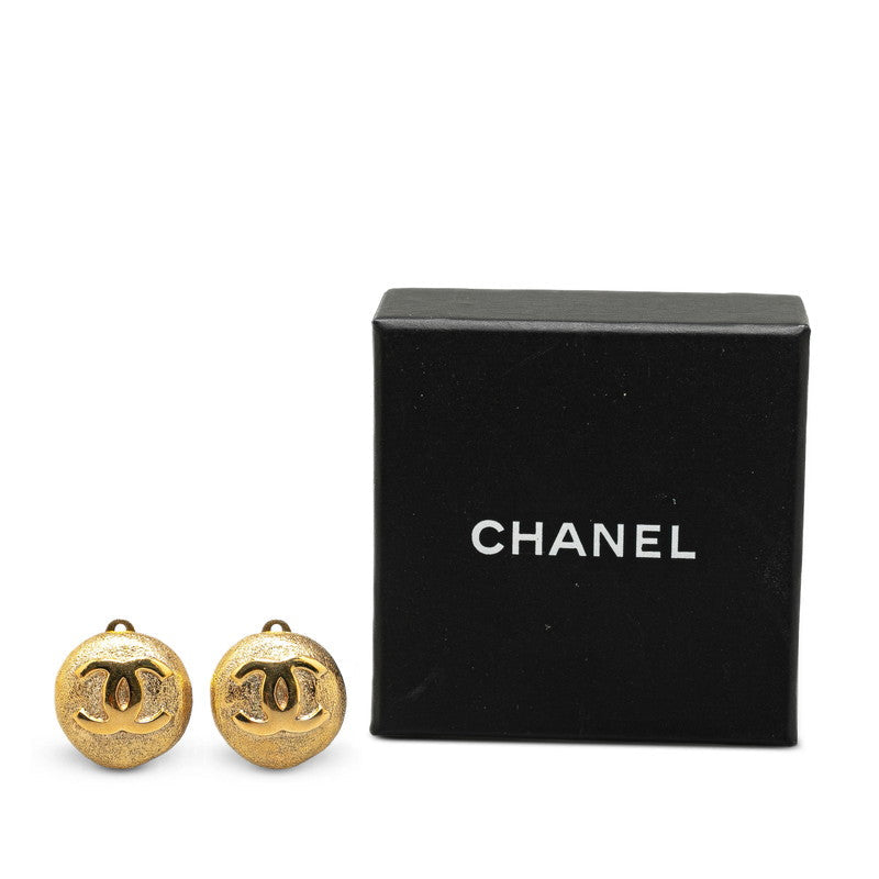 Chanel CC Clip On Earrings Metal Earrings in Good condition
