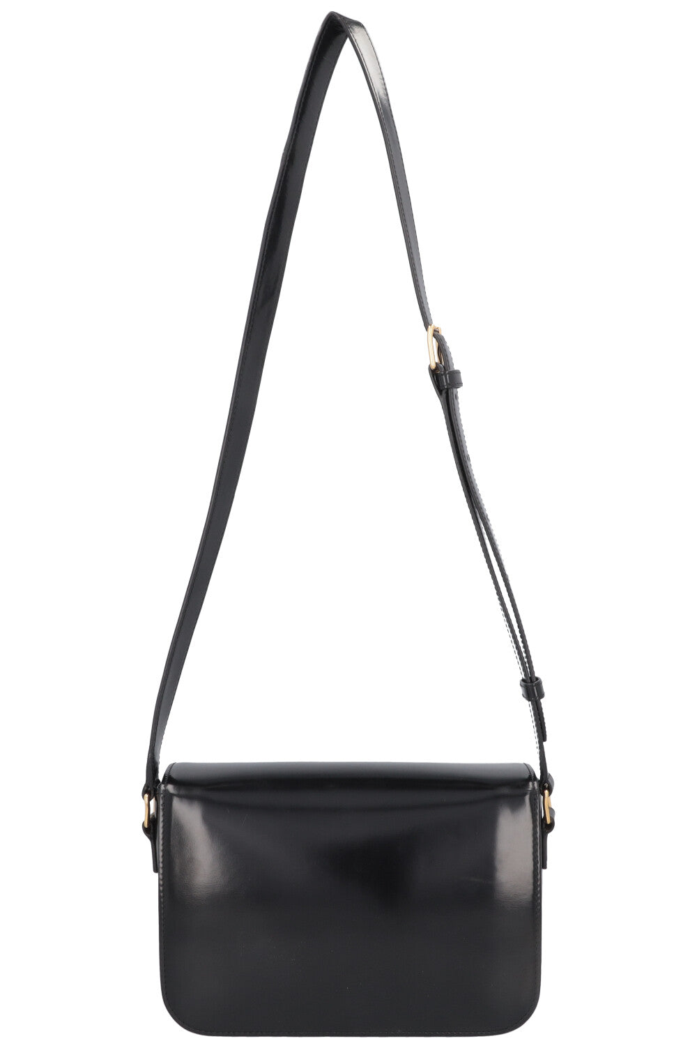 CELINE Classic Triomphe Crossbody Bag Leather Black