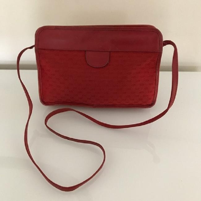 Gucci Vintage Purses Red Gg Canvas Clutch