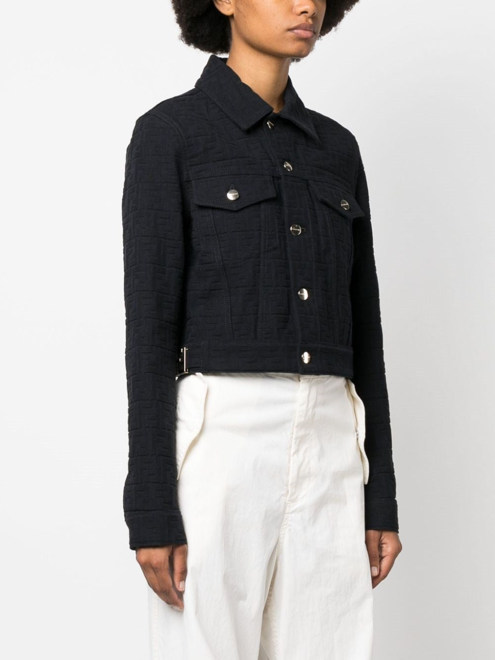 Fendi Women Ff Jacquard Truck Jacket