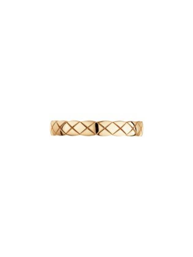 Coco Crush Quilted Motif Mini Ring Gold Chanel